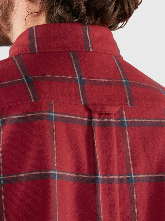 Övik Langärmlig Flanell Hemd Geprüft Rot