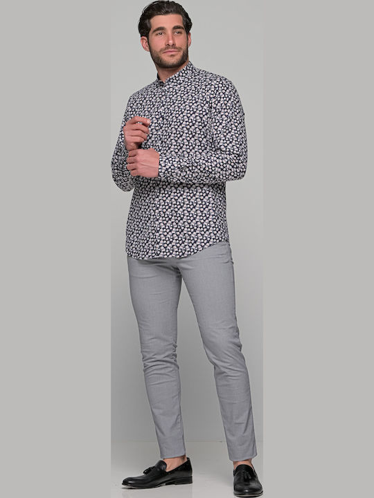 Long-sleeved Shirt Floral Black