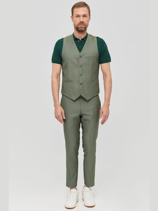 Aristoteli Bitsiani Men's Vest Slim Fit Green