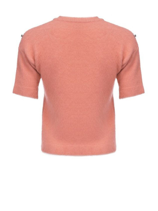 Pinko Damen Crop Pullover Wolle Orange