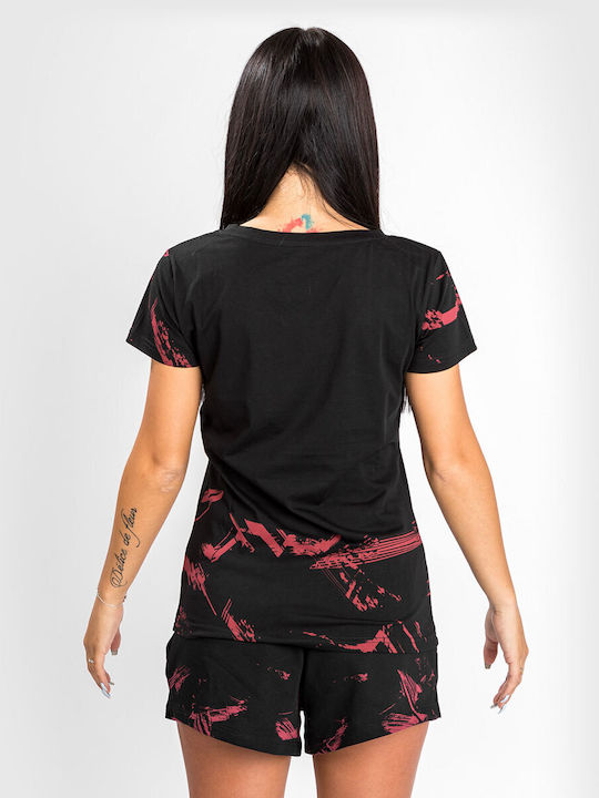 Venum Γυναικείο T-shirt με V Λαιμόκοψη Μαύρο