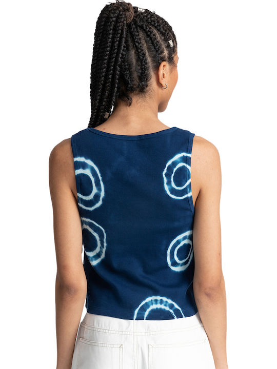 Γυναικείο Crop Top Αμάνικο Καλοκαιρινό Μπλε