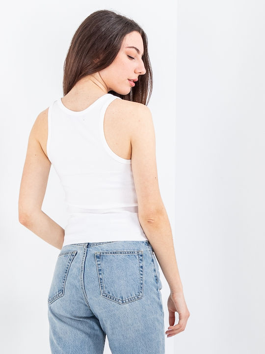 Damen Sommer Baumwolle Ärmellose Weiße Bluse