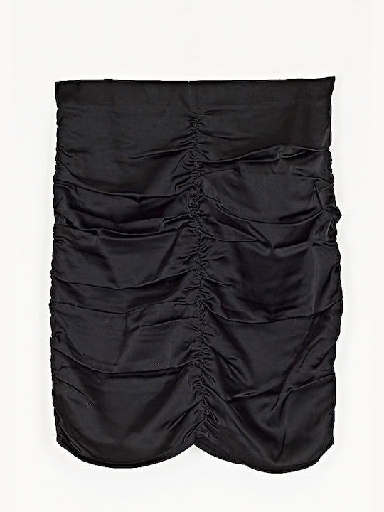 Cuca Women's Summer Blouse Satin Strapless Black