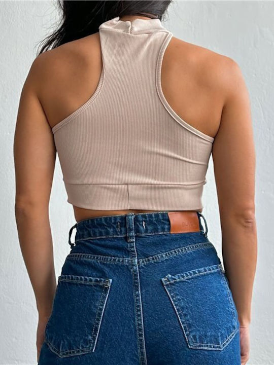 Γυναικείο Crop Top Μπεζ