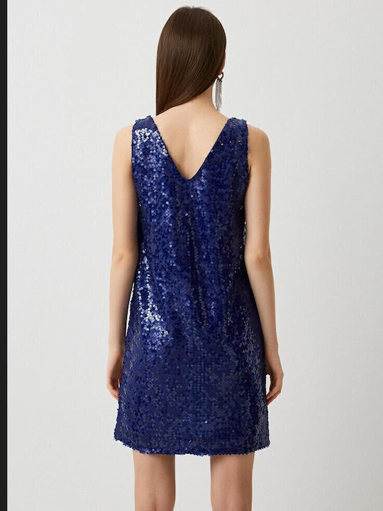 Summer Mini Evening Dress Navy Blue