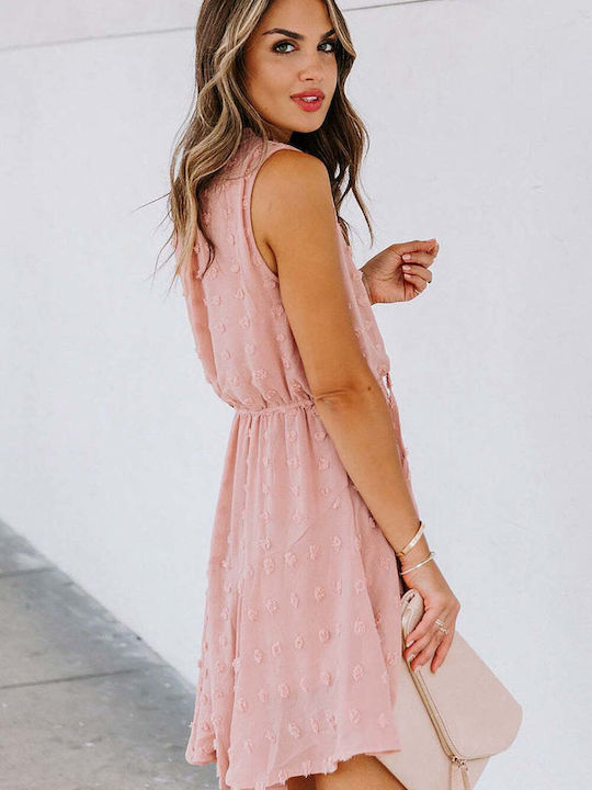 Amely Summer Mini Dress Pink