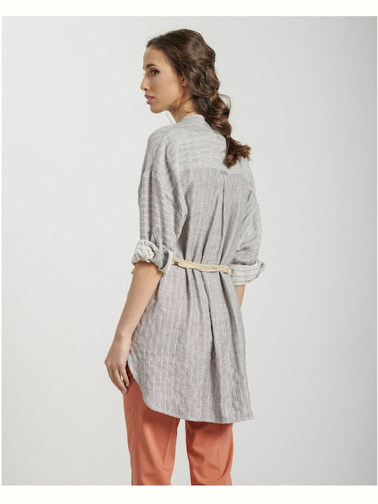 Passager Women's Monochrome Long Sleeve Shirt Gray
