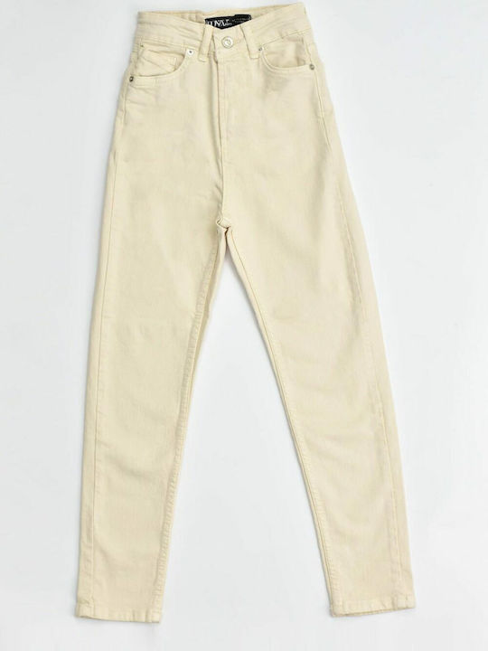 Potre Girls Denim Trouser Beige