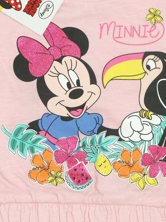 Minnie Rochie pentru Copii Mâneca scurta Roz