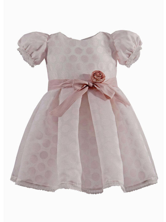 Designer's Cat Kids Dress Polka Dot White