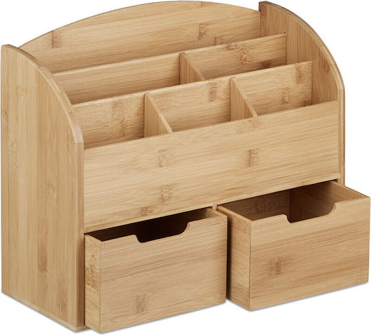 Lemnoasă Suport pentru creioane în Culoare Bej 1buc 33x13.5x28cm