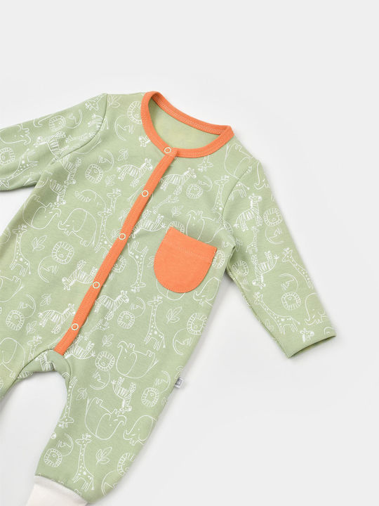 Biorganic Baby Bodysuit Long-Sleeved Green