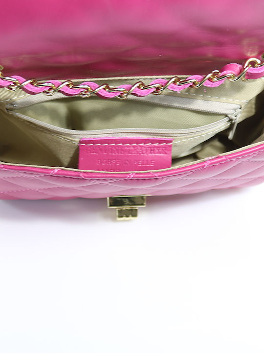 Passaggio Leather Leather Women's Bag Crossbody Fuchsia