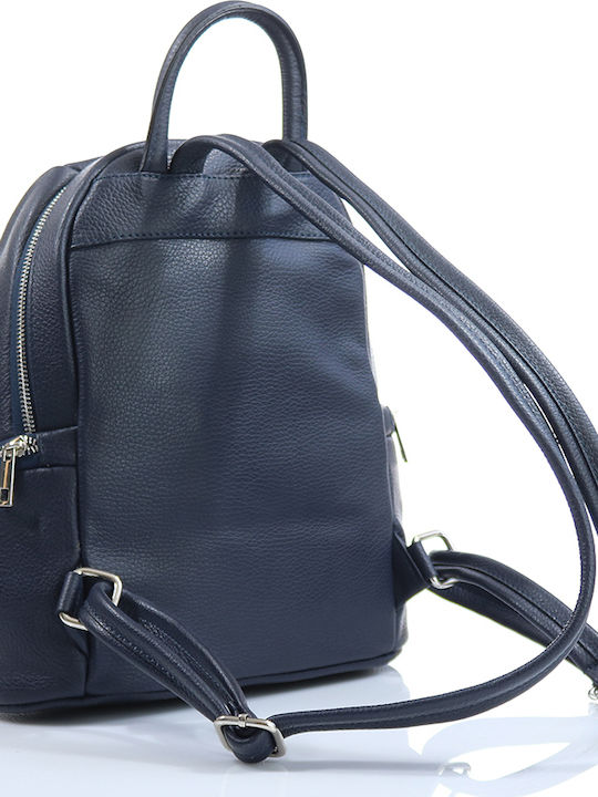 Passaggio Leather Leder Damentasche Rucksack Marineblau