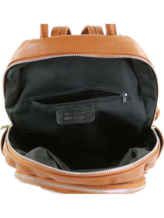 Leather Women's Bag Backpack Brown