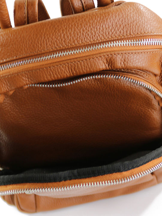Leather Women's Bag Backpack Brown
