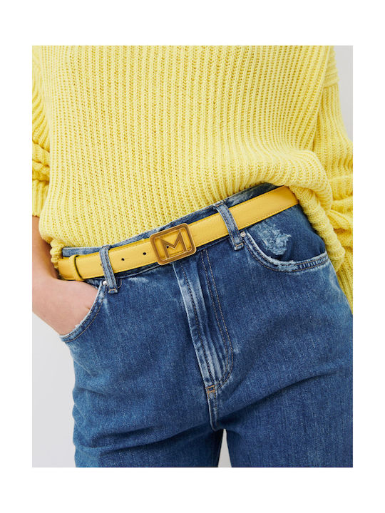 Marella Leather Women's Belt Yellow