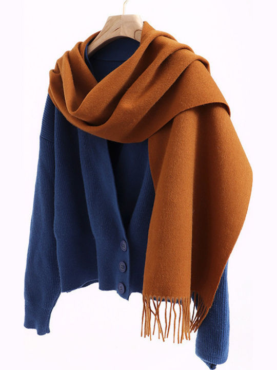 Men's Wool Scarf Burgundy