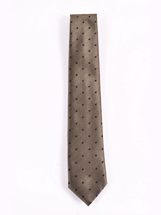 Fragosto Silk Men's Tie Printed Brown