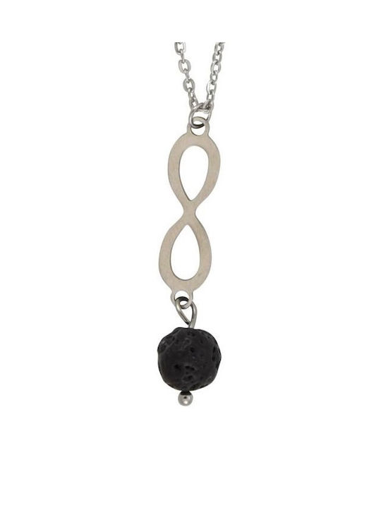 Tatu Moyo Necklace Infinity from Silver Black