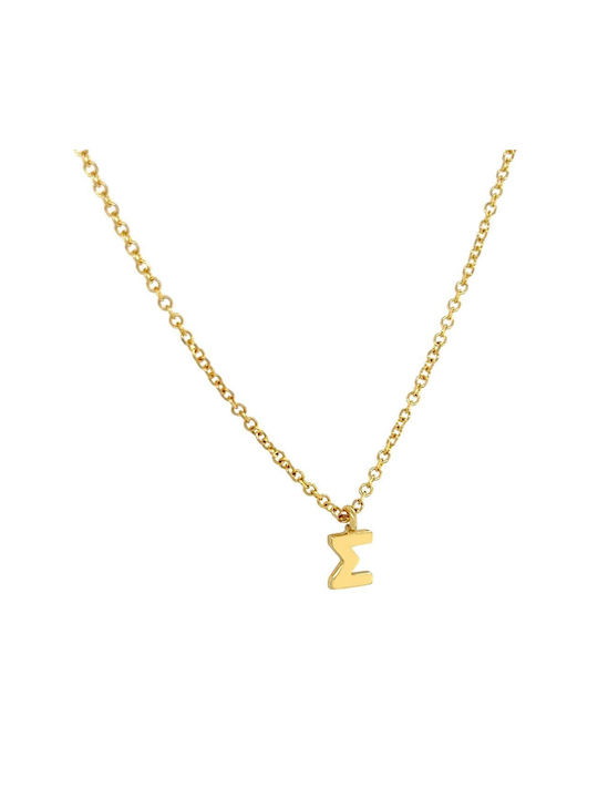 Xryseio Necklace Monogram from Gold 14K