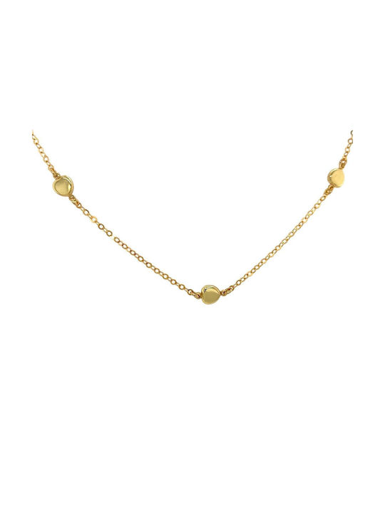 Xryseio Necklace with design Heart from Gold 14K