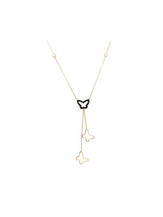 Xryseio Necklace from Gold 14K with Zircon