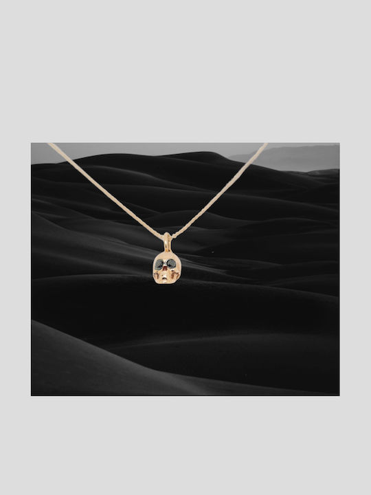 Mentzos Halskette aus Roségold 18K mit Diamant Schwarz