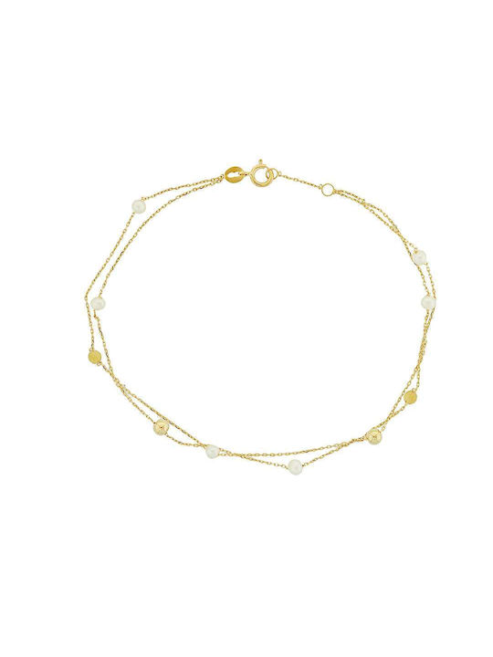 Xryseio Damen Armband aus Gold 14K mit Perlen