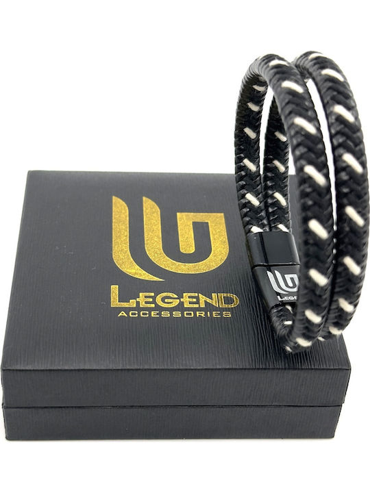 Legend Accessories Βραχιόλι από Δέρμα 21cm