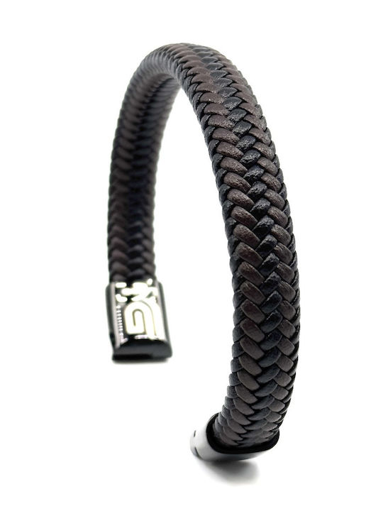 Legend Accessories Men's Leather Bracelet 21cm