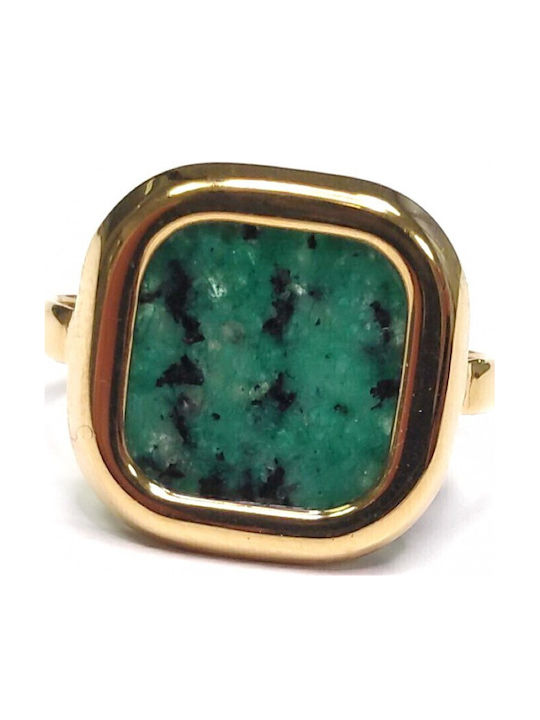 Karma Gifts Women's Steel Gold Plated Ring