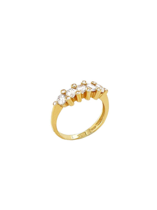 Xryseio Women's Gold Ring with Zircon 14K