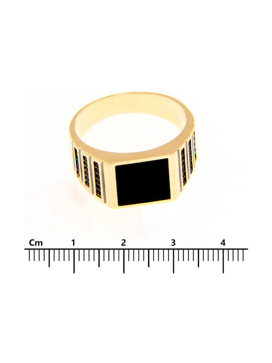 Mentzos Men's Gold Ring 14K