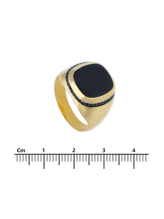 Mentzos Damen Ring mit Zirkonia aus Gold 14K