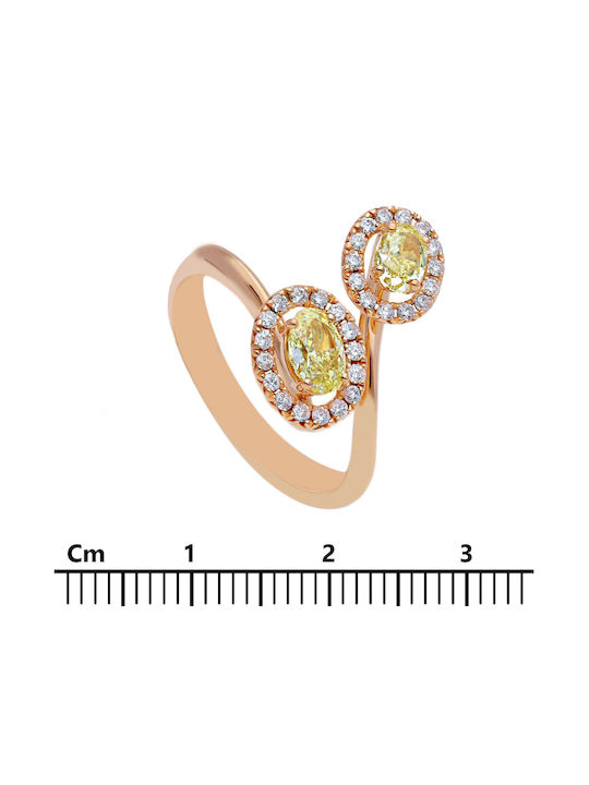 Mentzos Damen Ring mit Diamant aus Roségold 18K