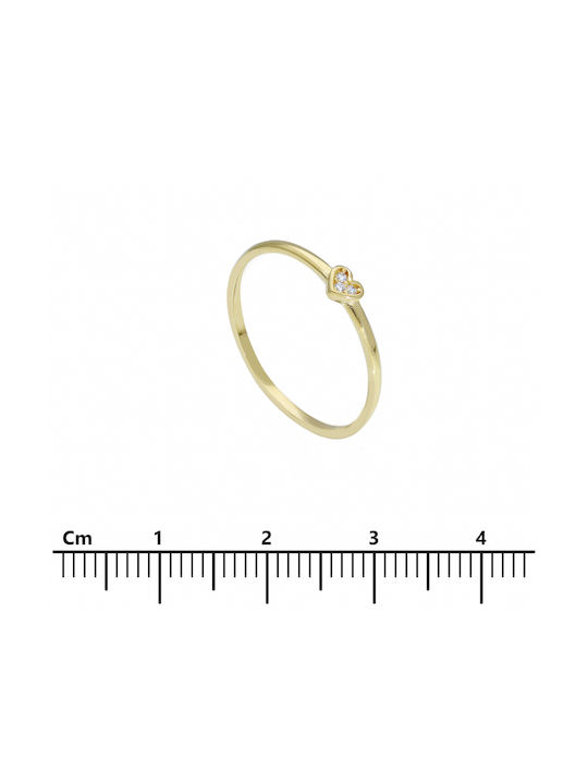 Mentzos Damen Ring mit Zirkonia aus Gold 14K