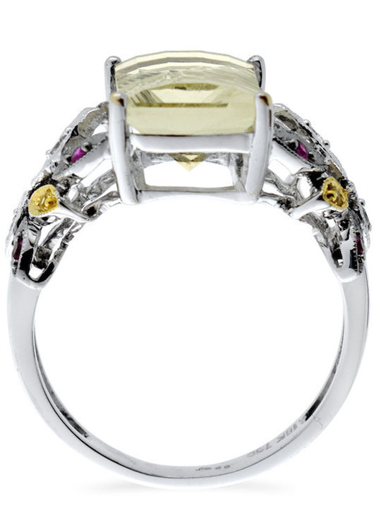 Margaritari Дамски Пръстен с Диамант от Бяло злато 18K
