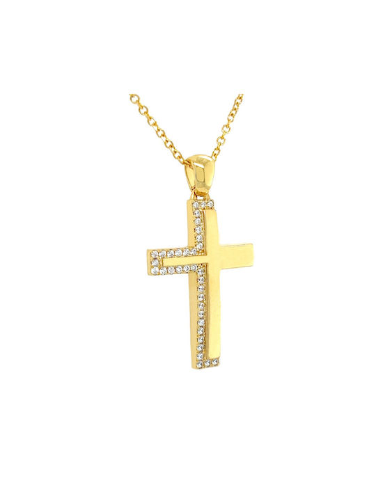 Xryseio Women's Gold Cross 14K