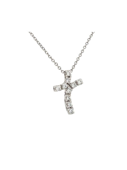 Xryseio Women's White Gold Cross 14K