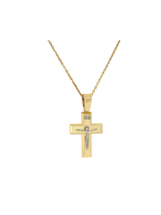 Xryseio Men's Gold Cross 14K