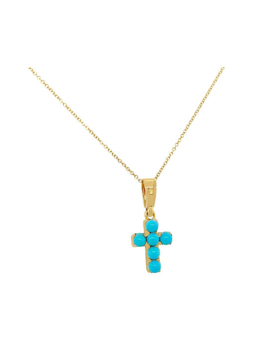 Xryseio Women's Gold Cross 14K