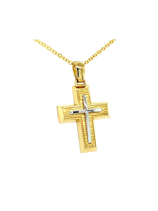 Xryseio Men's Gold Cross 14K