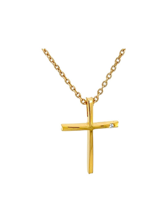 Xryseio Women's Gold Cross 14K