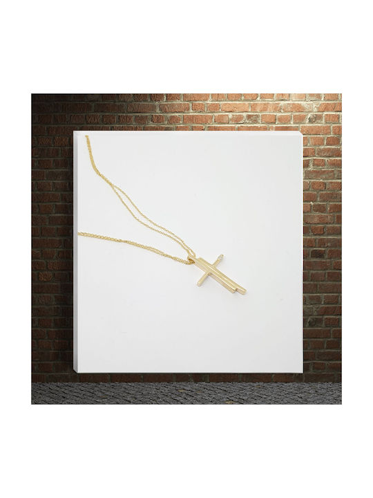 Mentzos Gold Cross 14K with Chain