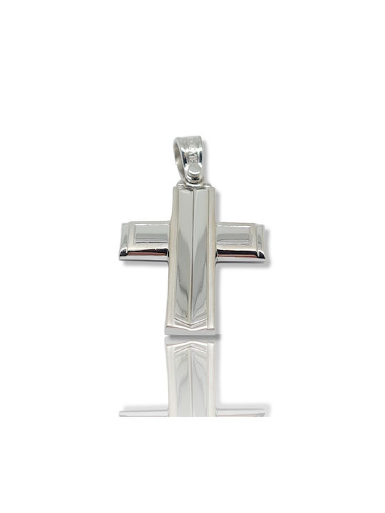 Mentzos White Gold Cross 14K