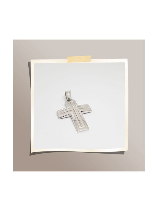 Mentzos White Gold Cross 14K