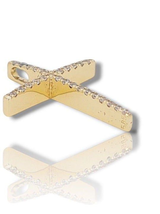 Mentzos Weißgold Kreuz 14K