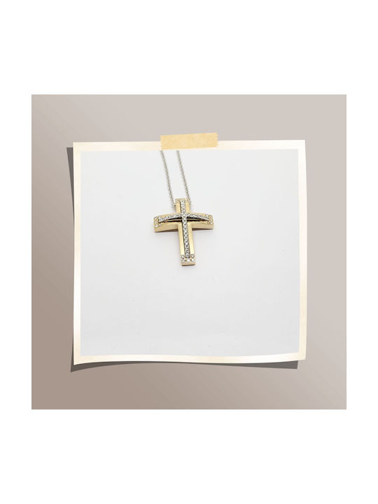 Mentzos Gold Cross 14K with Chain